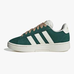 Adidas Women's Green and White Sneakers